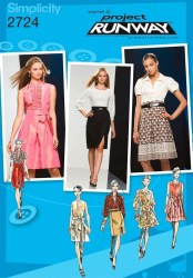 2724 SIMPLICITY  DESIGN YOUR RUNWAY DRESS, PLEAT - STRAIGHT -  FLARE OPTIONS PATTERN 12-20 UNCUT